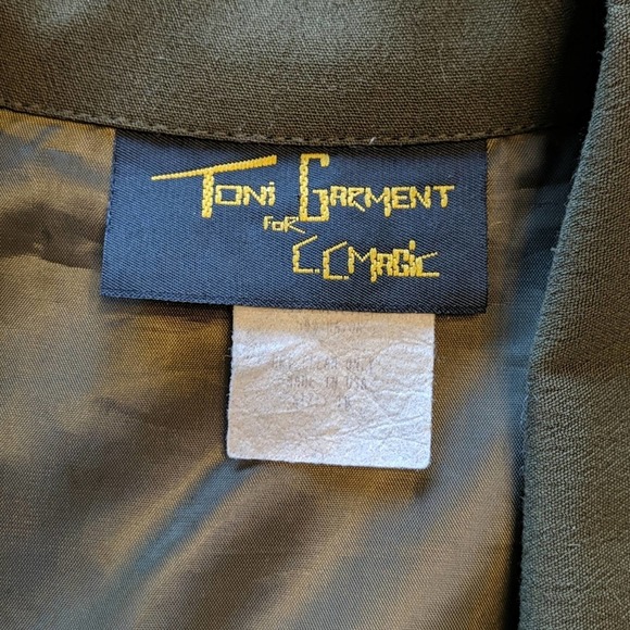 VTG Toni Garment for C.C. Magic Green Blazer 10 - Picture 2 of 10